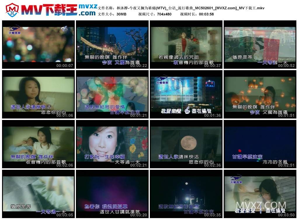 林沐桦-今夜又搁为谁痛(MTV)_台语_流行歌曲_MC502601